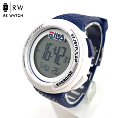 【中古】FILA 38-163 デジタル腕時計 シリーズ ネイビー/ホワイトのサムネイル
