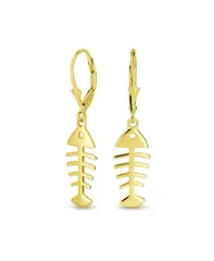 ブリング レディース アクセサリー ピアス・イヤリング Bling Jewelry Nautical Ocean Lever back Danglearrings Fishbone 14K Gold Plated Sterlingold ゴールド