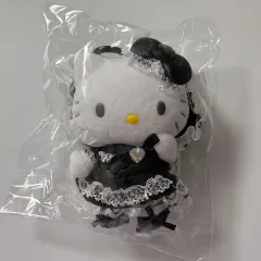 サンリオ ハローキティ ラブリー フリルシリーズ ブラック ドレス マスコット ぬいぐるみ キーホルダー
