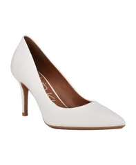 カルバンクライン レディース シューズ スリッポン・ローファー Calvin Klein Womens Gayle Pointy Toe Stiletto Pumps White Leather ホワのサムネイル