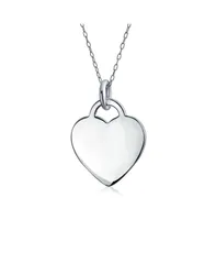 ブリング レディース アクセサリー ネックレス・チョーカー・ペンダントトップ ミニ レース Bling Jewelry Tiny Minimalist Plain Flat Heart Shapendant Necklace Sterling Silver b