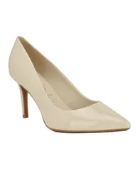 カルバンクライン レディース シューズ スリッポン・ローファー Calvin Klein Womens Gayle Pointy Toe Stiletto Pumps Ivory Patent アイボのサムネイル