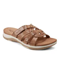 アース レディース シューズ サンダル Earth Womensassoni Strappy SlipOn Sandals Cognac Leather