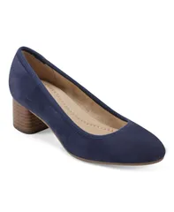 アース レディース シューズ パンプス ヒール Earth Womens Rellia Block Heel Ballet Pumps Dark Blue Suede ブルーのサムネイル