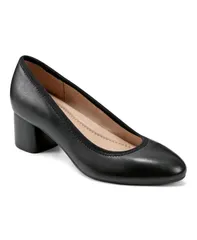 アース レディース シューズ パンプス ヒール Earth Womens Rellia Block Heel Ballet Pumps Black Leather ブラックのサムネイル