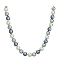 ブリング レディース アクセサリー ネックレス・チョーカー・ペンダントトップ レース Bling Jewelry Hand Knotted MultiColor Blue Grey Shell Imitation Pearl Strand Necklace 1