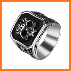【新品】 Aroncent スカル 指輪 メンズ ステンレス リング レトロ ロック パンク ゴシック 頭蓋骨 髑髏 イーグル 鷲の爪 メンズ ファッション アクセサリー 誕生日 バレンタインデー クリスマス 彼氏 プレゼント 0