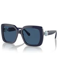 スワロフスキー レディース アクセサリー サングラス・アイウェア Swarovski WomensunglassesK6001 Opal BlueDark Blue Solid ブルー