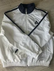 le coq sportif 白 ネイビー バイカラー ウィンドブレーカー
