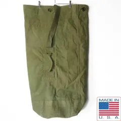 USA製 実物 米軍 USステンシル キャンバス ダッフルバッグ 緑系 バラックバッグ ビンテージ リメイク利用にも D153-61-0006ZT