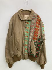 Karl Helmut カールヘルム ブルゾン ブラウン コットン バックプリント ワンポイント ブランドロゴ 刺繍 キルティング その他総柄 ショート丈 フードなし ジップアップ