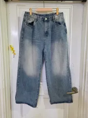 最近流行りのワイドデニムパンツ 状態良好 ウエスト33までXXL