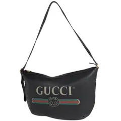 GUCCI グッチ ロゴプリント ハーフムーン ホーボー ショルダーバッグ 2026年最新】GUCCIハーフムーンホーボーの人気アイテム - メルカリ