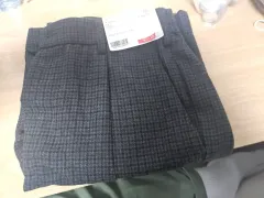 新品 ユニクロ タックワイドパンツ (ブラッシュドツイル) S