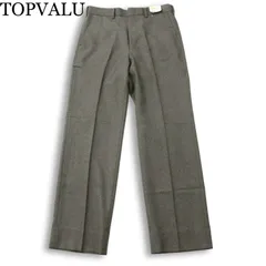 】】新品★未使用TOPVALU トップバリュ イオン 通年 ウォッシャブル★ ノータック スラックス パンツ Sz.82 メンズのサムネイル