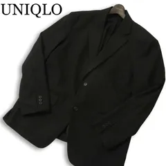 UNIQLO ユニクロ 通年 2WAYストレッチ★ アンコン テーラード ジャケット Sz.XXL メンズ 黒 大きいサイズ 特大