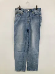 Arnold Palmer アーノルドパーマー デニムパンツ 3 ブルー フルレングス 無地 ワンポイント 刺繍 スタンダード テーパード レギュラー ヴィンテージ