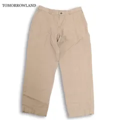 25SS★ TOMORROWLAND トゥモローランド 春夏 SONDRIO生地★ リネン&コットン サイドアジャスター パンツ Sz.48　メンズのサムネイル