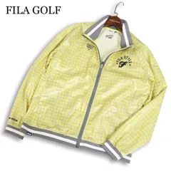 FILA GOLF フィラ ゴルフ 通年★ ロゴ刺繍 千鳥格子柄 メッシュ ウインドブレーカー ブルゾン ジャケット Sz.LL レディース