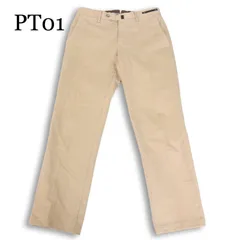 PT01 ピーティーゼロウーノ 【DOUBLE TWISTED】通年 スリムフィット チノ スラックス パンツ Sz.44　メンズのサムネイル