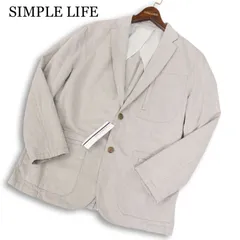 【新品 未使用】 SIMPLE LIFE シンプルライフ レナウン 春夏 織柄★ アンコン テーラード ジャケット Sz.L　メンズ 定価2万のサムネイル