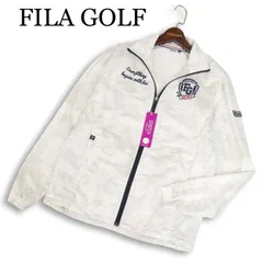 未使用品★ FILA GOLF フィラ ゴルフ 通年 撥水 防風★ ロゴ刺繍 ウインドブレーカー ジャケット ブルゾン Sz.M　メンズ