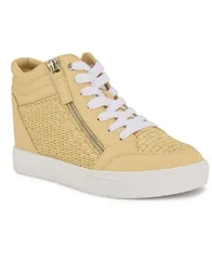 ナインウェスト レディース シューズ スニーカー Nine West Womens Tons High Top Hidden Wedge Sneakers Light Natural Wovenのサムネイル