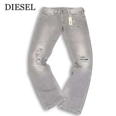 【新品 イタリア製】 DIESEL ディーゼル 【THANAZ 008S2】 ダメージ加工 スリム デニム パンツ ジーンズ Sz.33　メンズ