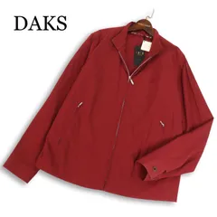 【新品 未使用】 DAKS ダックス 通年★ ロゴ刺繍 高級 スイングトップ ブルゾン ジャケット Sz.L メンズ 日本製 定価4万のサムネイル