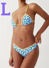 【新品】レディース リゾート映え✨ 花柄 ビキニ セット 縁取り コントラスト