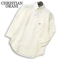 【新品 未使用】 CHRISTIAN ORANI クリスチャンオラーニ 春夏★ 長袖 ビジネス ボタンダウン ドレス シャツ Sz.M メンズ