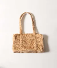 wc レオパード ファー ショルダーバッグ バッグ ブラウン