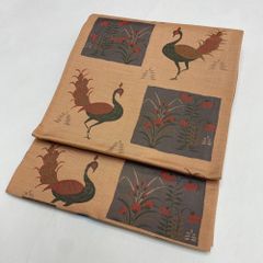 予約中jpo様おしゃれな！！高級手刺繍に板〆絞り紬地袋帯 - メルカリ
