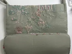 ヴィンテージ オリーブ色 刺繍 装飾 バッグ