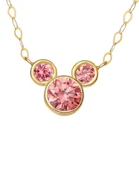 ディズニー レディース アクセサリー ネックレス・チョーカー・ペンダントトップ レース Disney Mickey Mouse Cubic Zirconia Birthstone Pendant Necklace with 15 Chain 14k Yello