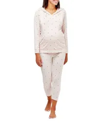 ノム レディース アウター ニット・セーター パーカー NOMaternity Maternity Simone Nursing Soft Hoodie Dots