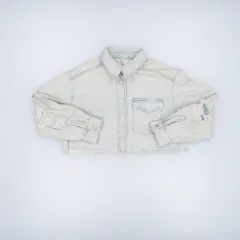 EUR L ザラ レディース クロップドデニム 0203H1