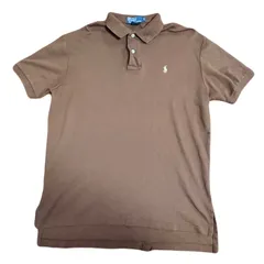 90s ポロバイラルフローレン　ポロシャツ　Mサイズ　ブラウン　半袖 US古着