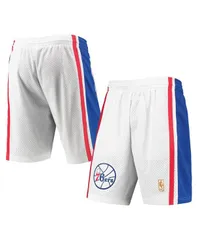 ミッチェルネス メンズ ボトムス ハーフパンツ・ショーツ ショートパンツ Mitchell Ness Mens White Philadelphia 76ers 199697 Hardwood Claのサムネイル