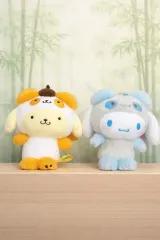 サンリオ ウエノ限定 ポムポムプリン & シナモロール ぬいぐるみ キーホルダー