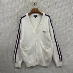 ノルディ(NERDY) カジュアル 刺繍 ロゴ ウール ニット カーディガン S A05697