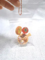 リラックマ たべもの ミニチュア キーホルダー ジッパーバッグ キーホルダー ダイアリーデコ PARTS