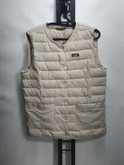 ナショナルジオグラフィック 軽量 ダウン ベスト ラウンドネック ダウン ベスト ベージュ XL