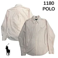 ポロ クラシックフィット ストライプ レディース ピンク シャツ xs