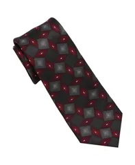 ダナ キャラン ニューヨーク メンズ アクセサリー ネクタイ DKNY Men slim Geometric Neck Tie Red Black Gray ブラックのサムネイル