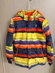 BLACK YAK ブラックヤク マルチカラー ストライプ ウィンドブレーカー ダウンジャケット 165