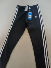 アディダス 3本線 トレーナー コットン ズボン XS ブラック