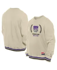 ニューエラ メンズ アウター パーカー・スウェット ヴィンテージ シャツ New Era Mens White Sacramento Kings Throwback Vintage Pullover Sweatshirt White ホワイト