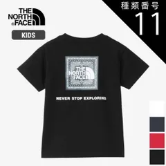 種類11：W/110 ザ・ノース・フェイス tシャツ キッズ THE NORTH FACE NTT32546 トドラーショートスリーブバンダナスクェアロゴティー メール便 子供 ジュニア 半袖 UVケア
