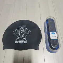 日本製 Arena(アリーナ) スイムゴーグル ／ スイムキャップ